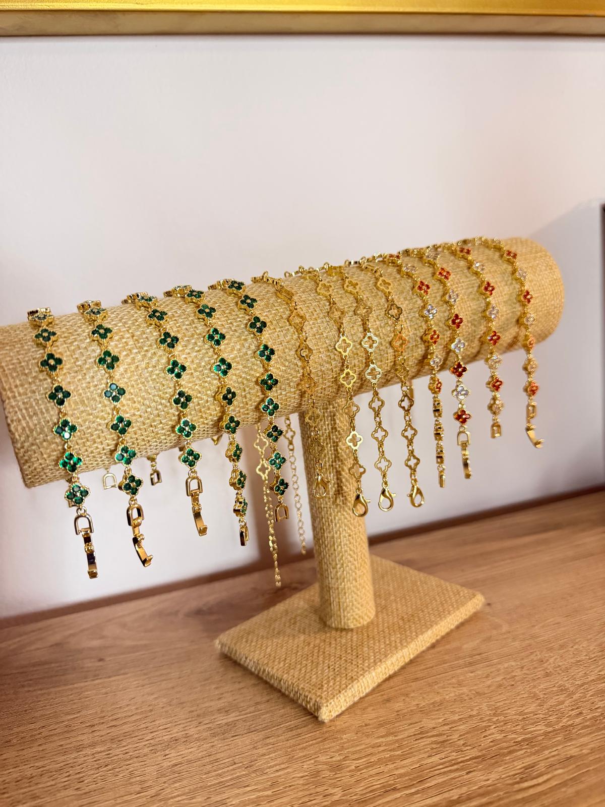 Bracelet RIMA Trèfles colorés